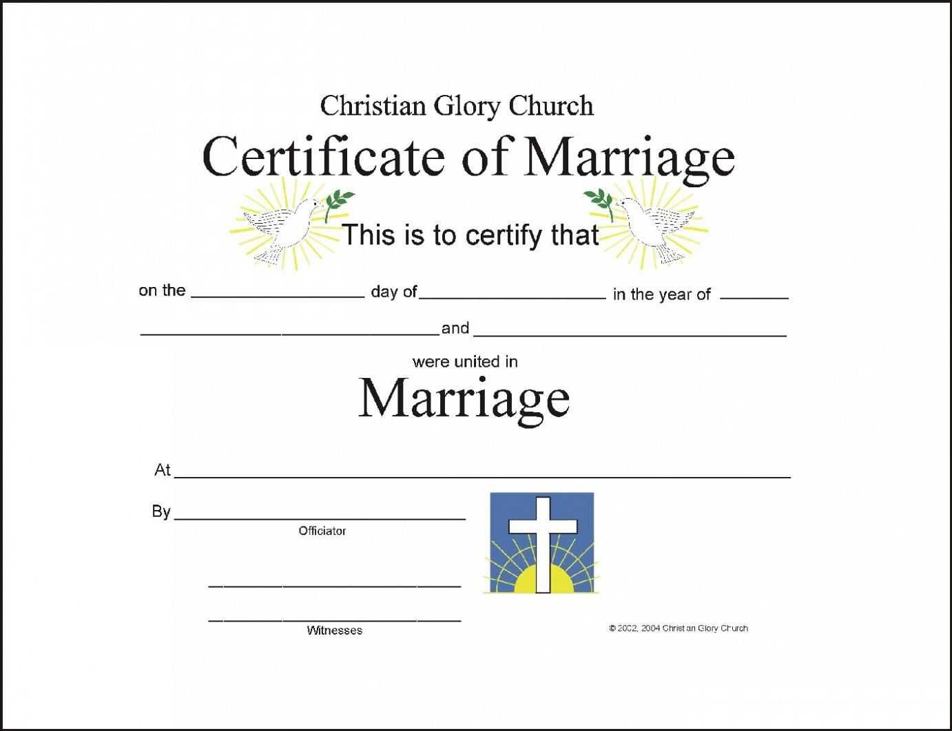 Christian Wedding Certificate Sample – Google Search Intended For Blank Marriage Certificate Template