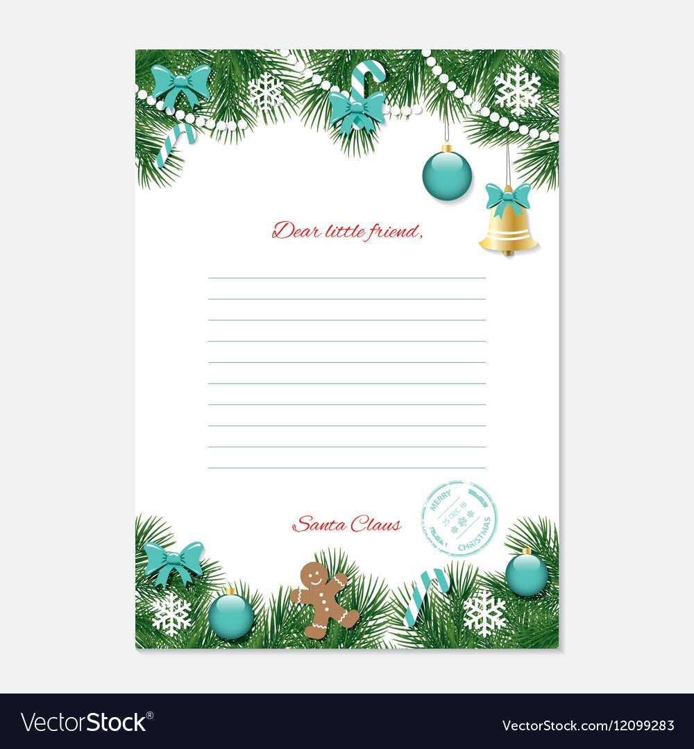 Christmas Letter From Santa Claus Template A4 Throughout Blank Letter From Santa Template