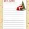 Christmas Letter From Santa Claus Template. Layout In A4 Size Regarding Christmas Note Card Templates