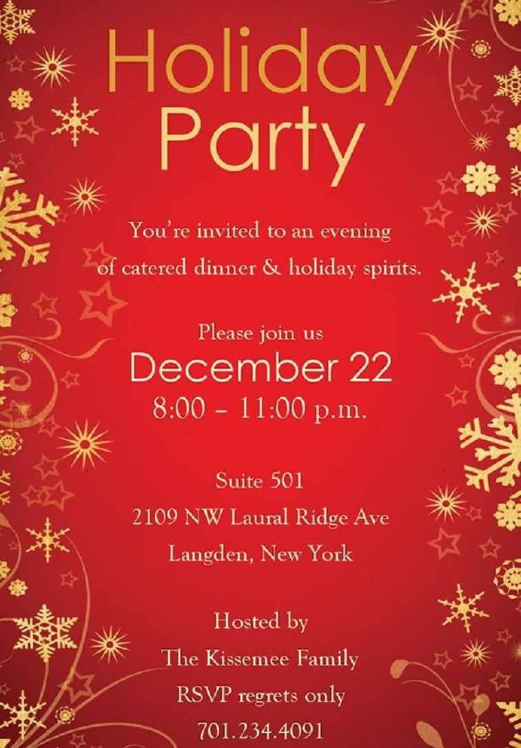 Christmas Party Invitation Backgrounds Free In 2019 Regarding Free Christmas Invitation Templates For Word