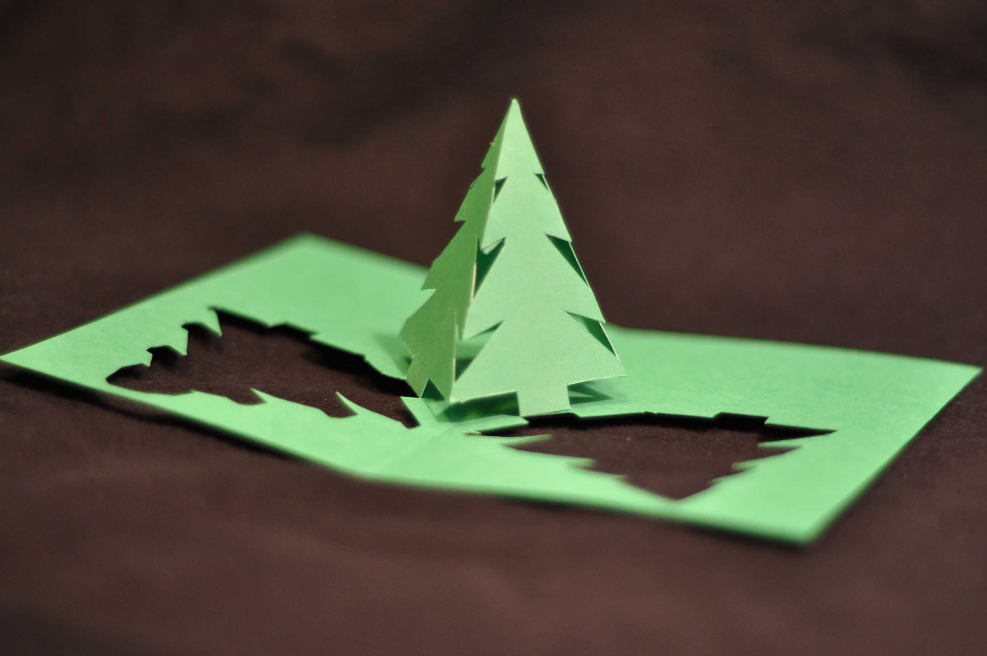 Christmas Pop Up Card: Simple Pyramid Tree Tutorial For Pop Up Tree