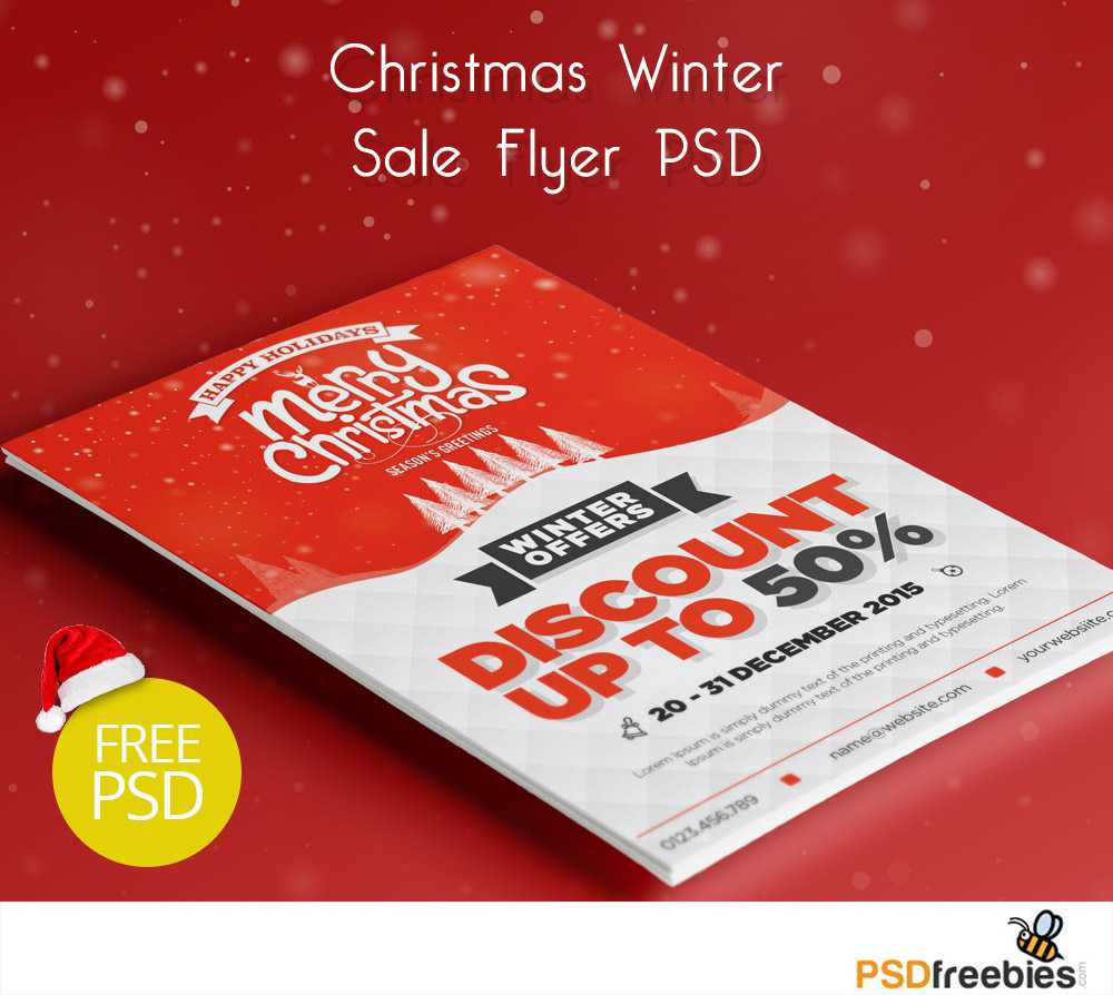 Christmas Winter Sale Flyer Psd Freebie | Psdfreebies Within Christmas Brochure Templates Free