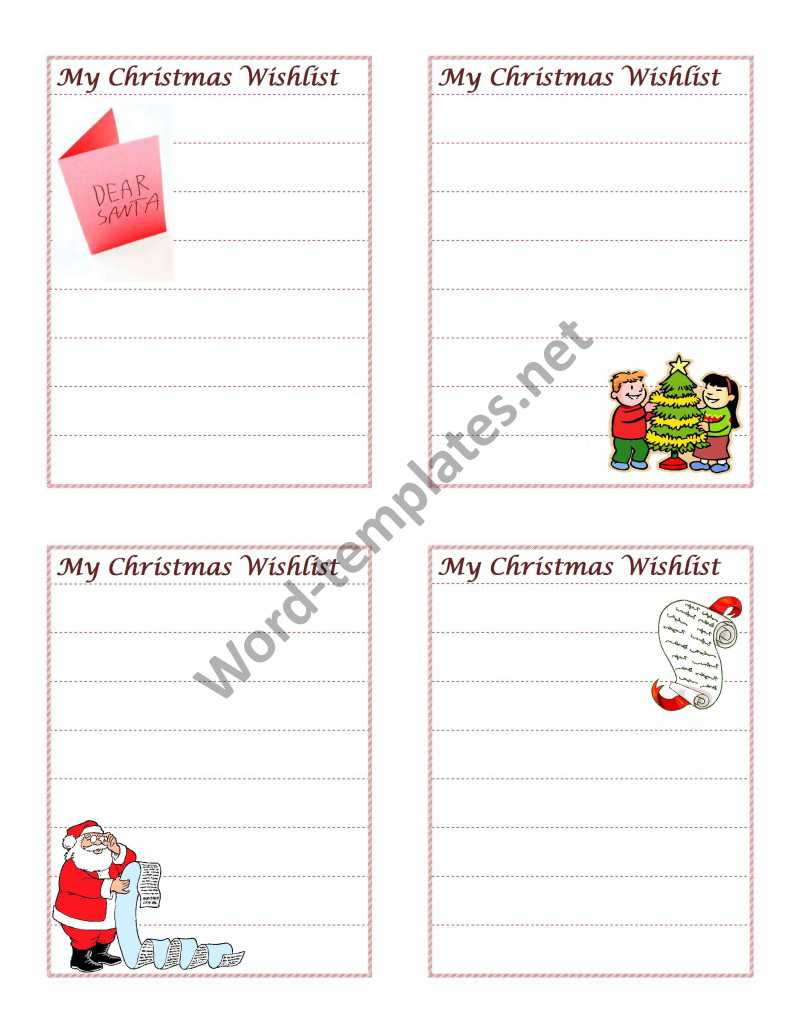 Christmas Wish List Archives – Free Ms Word Templates In Christmas Card List Template