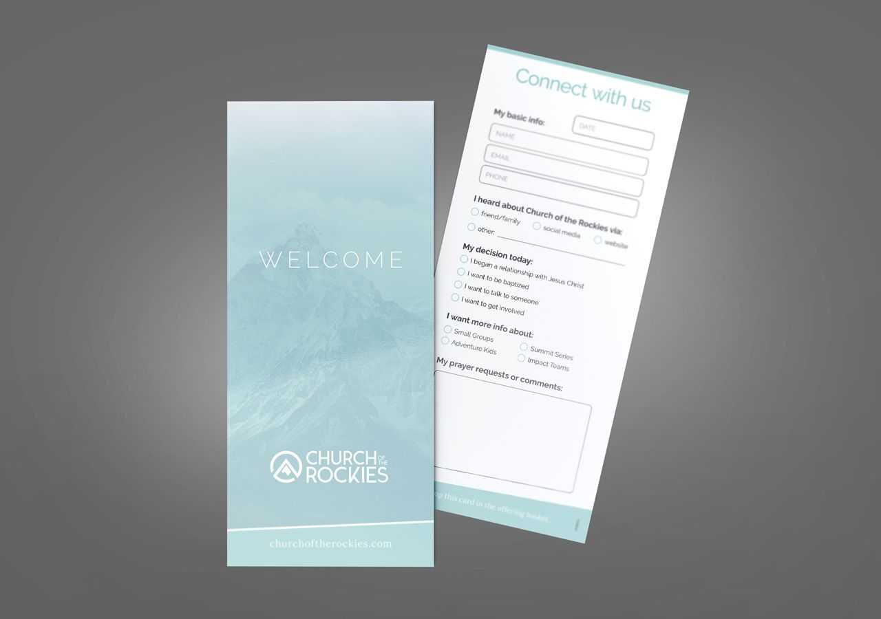 Church Brand Collateral, Connect Card, Rack Card Design With Regard To Decision Card Template
