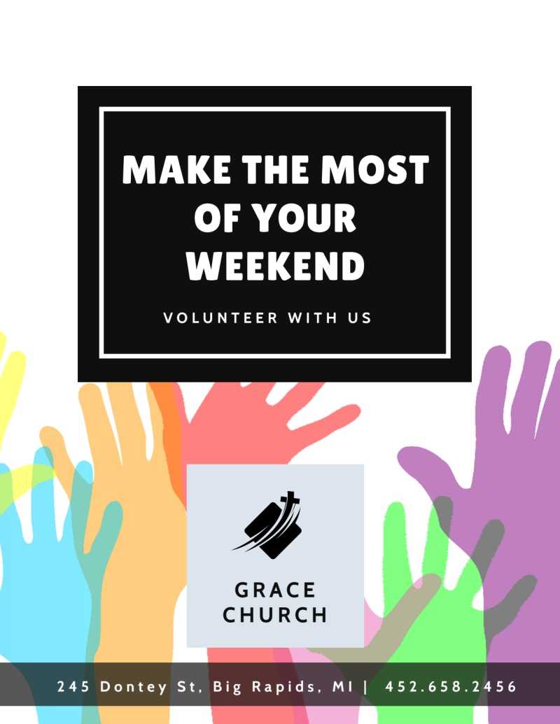 Church Weekend Volunteer Opportunities Flyer Template Inside Volunteer Brochure Template