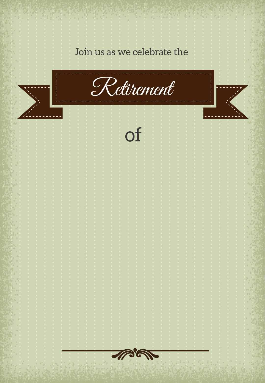 Classic Banner – Free Printable Retirement Party Invitation Throughout Farewell Certificate Template