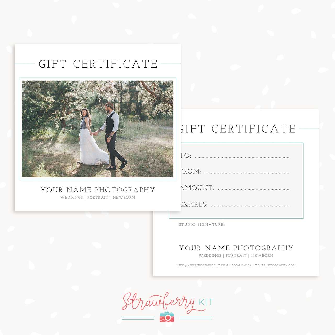 Classic Photography Gift Certificate Template – Strawberry Kit With Free Photography Gift Certificate Template