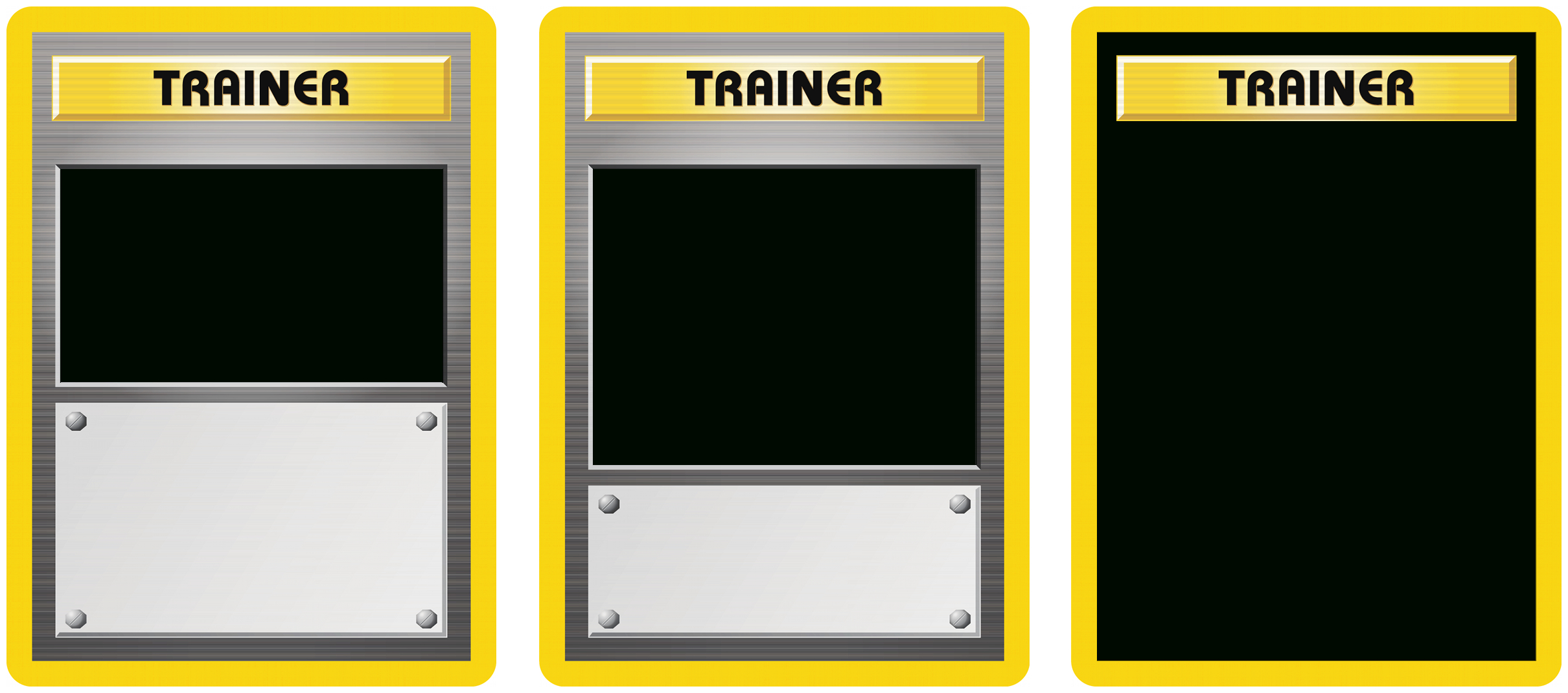 Classic Trainer With Expanded  And Full Art Blanks With Pokemon Trainer Card Template