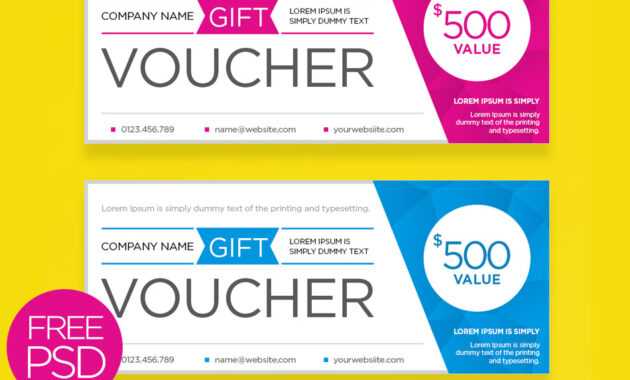 Clean And Modern Gift Voucher Template Psd | Psdfreebies in Gift Certificate Template Photoshop