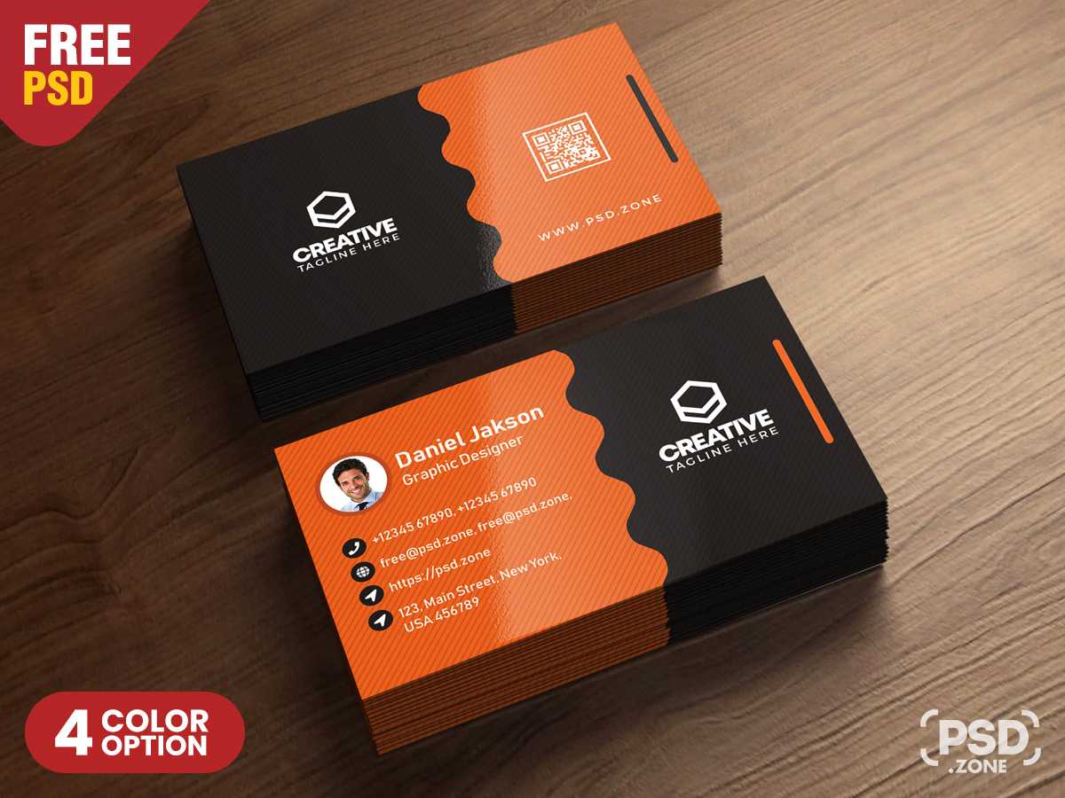 Clean Business Card Psd Templates – Psd Zone For Visiting Card Psd Template