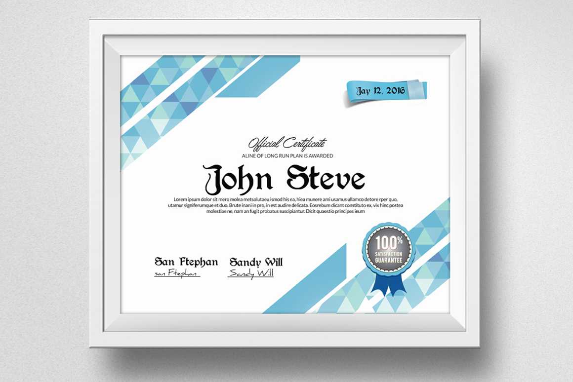 Clean Certificate Template – Vsual Within Indesign Certificate Template