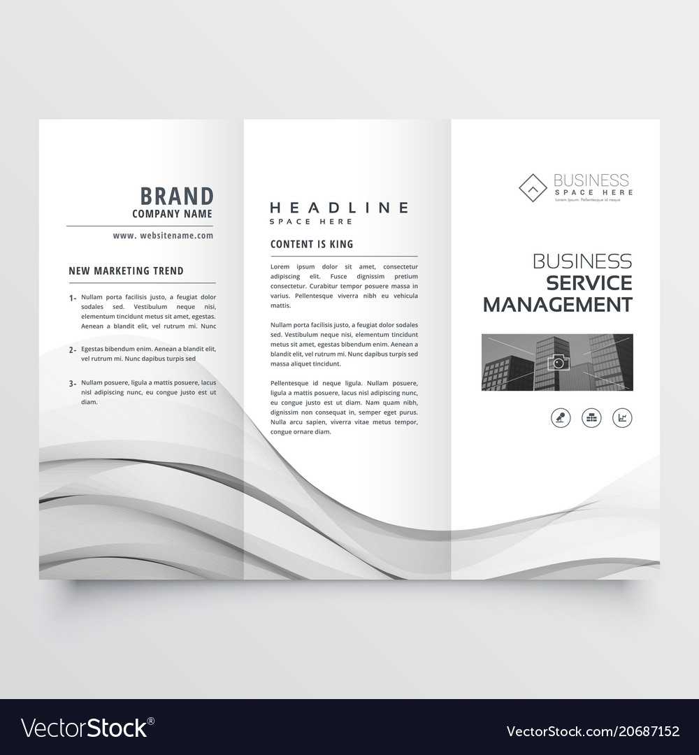 Clean Minimal Trifold Brochure Template Layout Inside Cleaning Brochure Templates Free