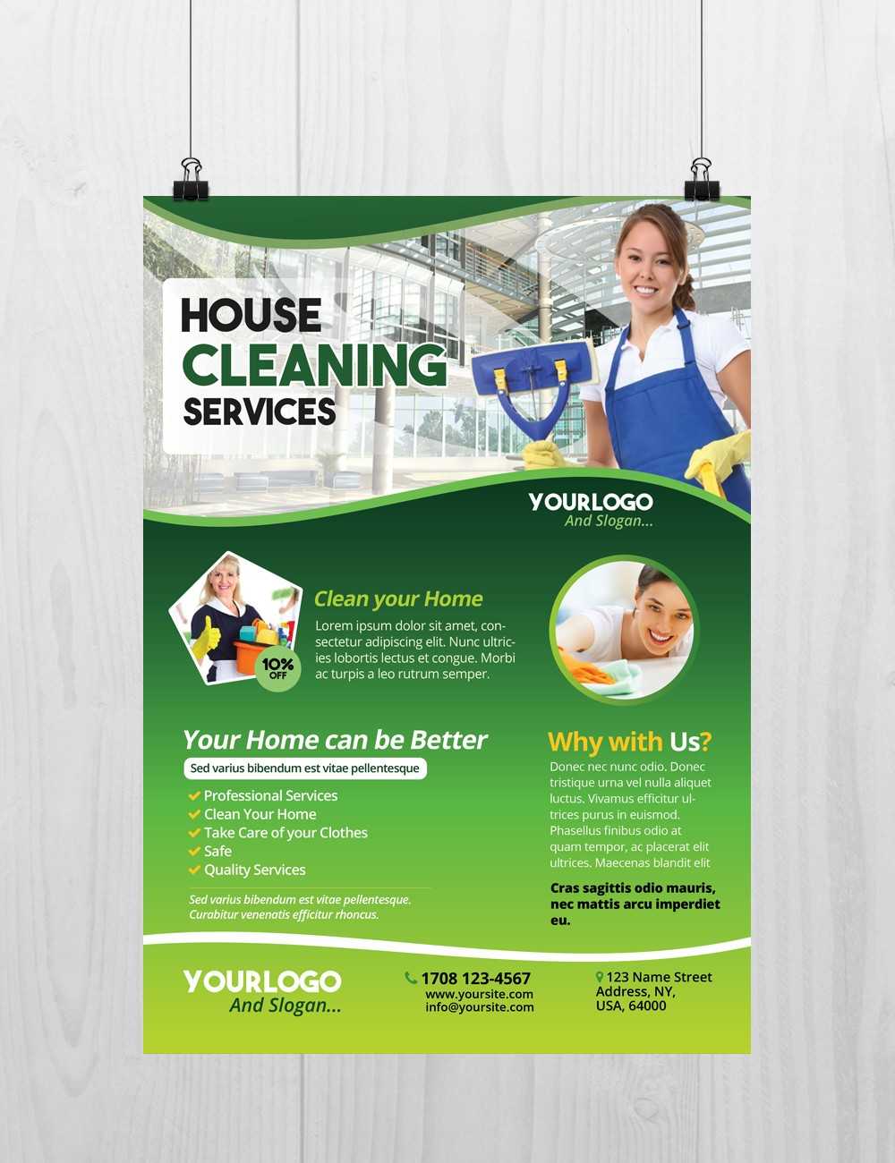 Cleaning Services – Download Free Psd Flyer Template – Free Regarding Cleaning Brochure Templates Free