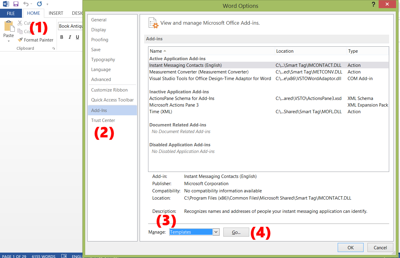 Clement Nedelcu's Development Journal: Word 2007/2010/2013 With Regard To Word 2010 Templates And Add Ins