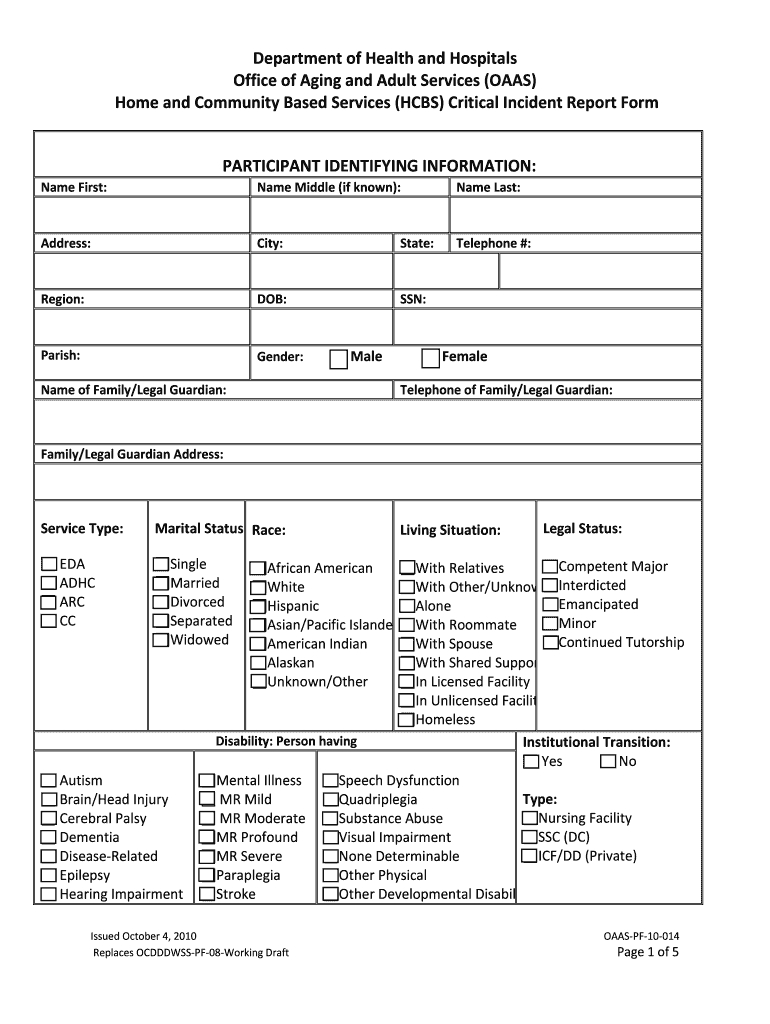 Clinical Incident Form – Fill Online, Printable, Fillable Throughout Serious Incident Report Template