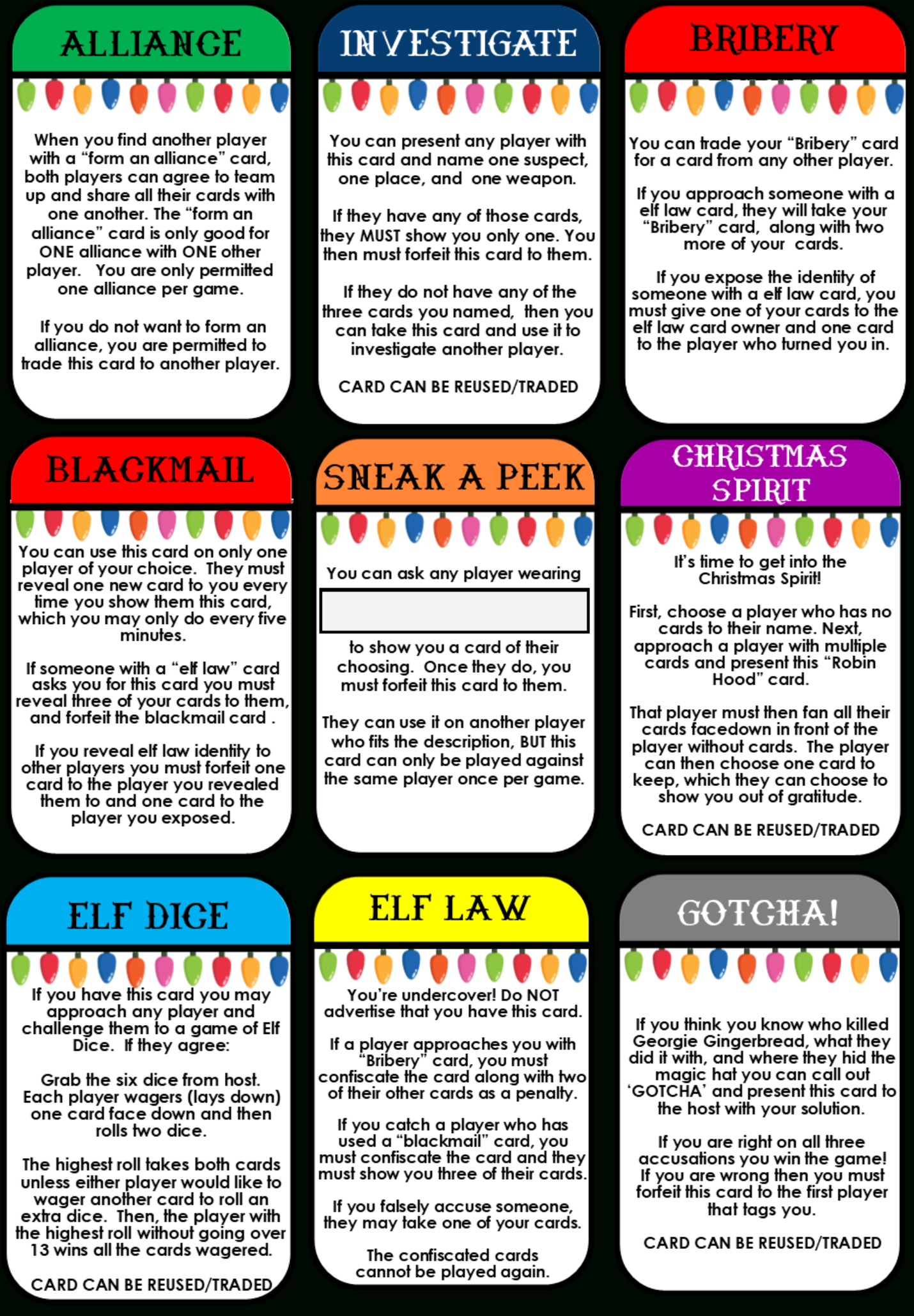 Clued In Murder Mystery Christmas Scavenger Hunt Printable For Clue 