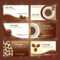 Coffee Business Card Template Vector Set Design inside Coffee Business Card Template Free