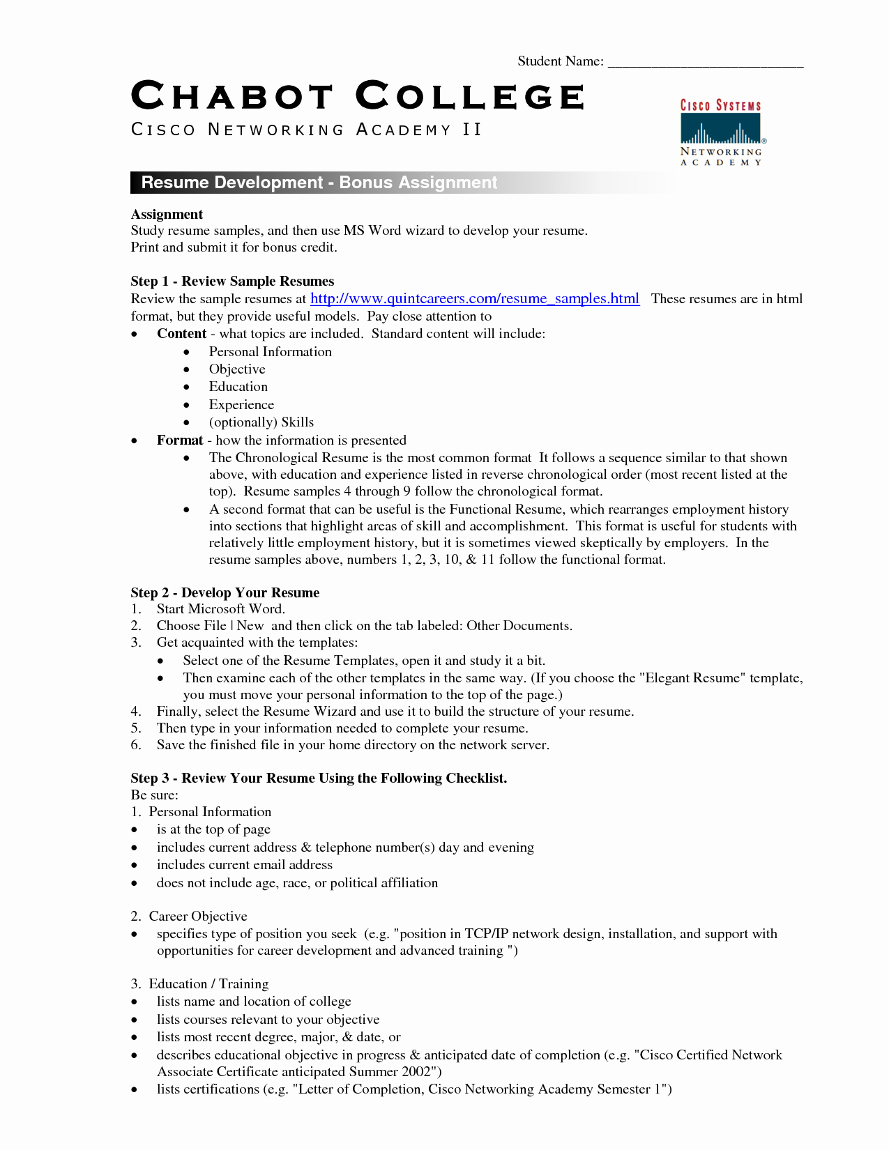 College Student Resume Template Microsoft Word Within College Student Resume Template Microsoft Word