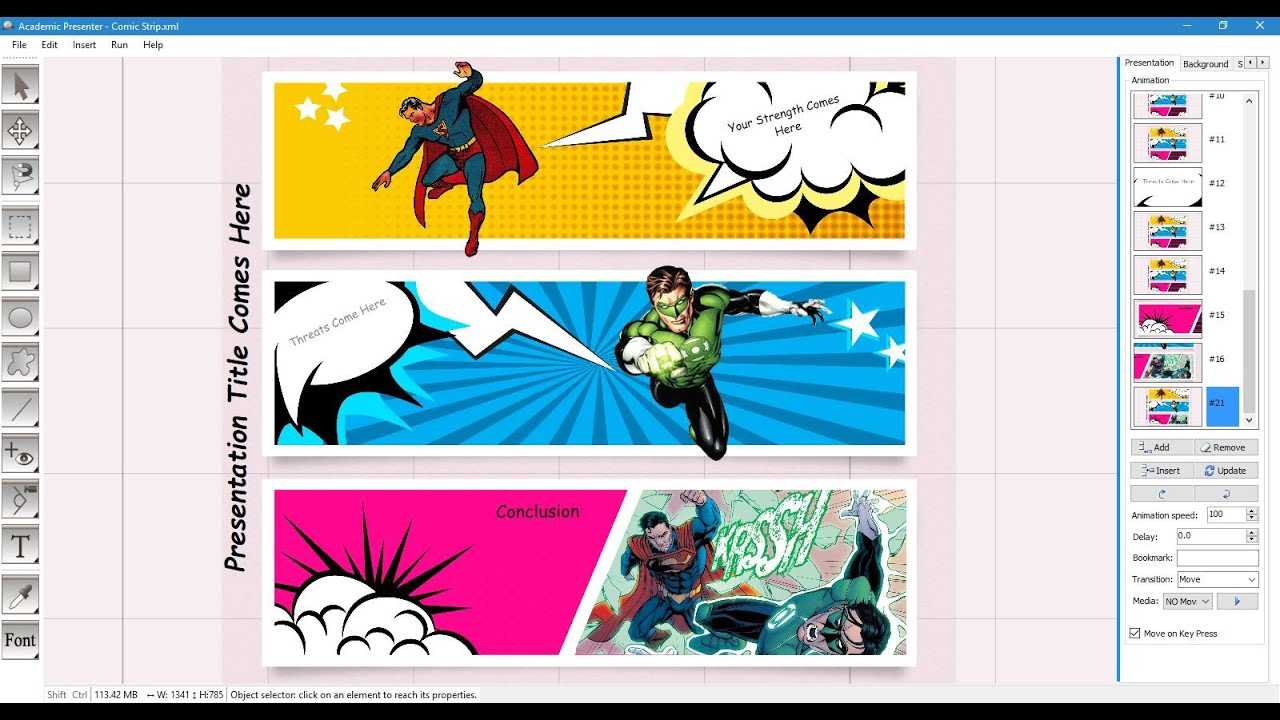 Comic Strip Template Within Comic Powerpoint Template