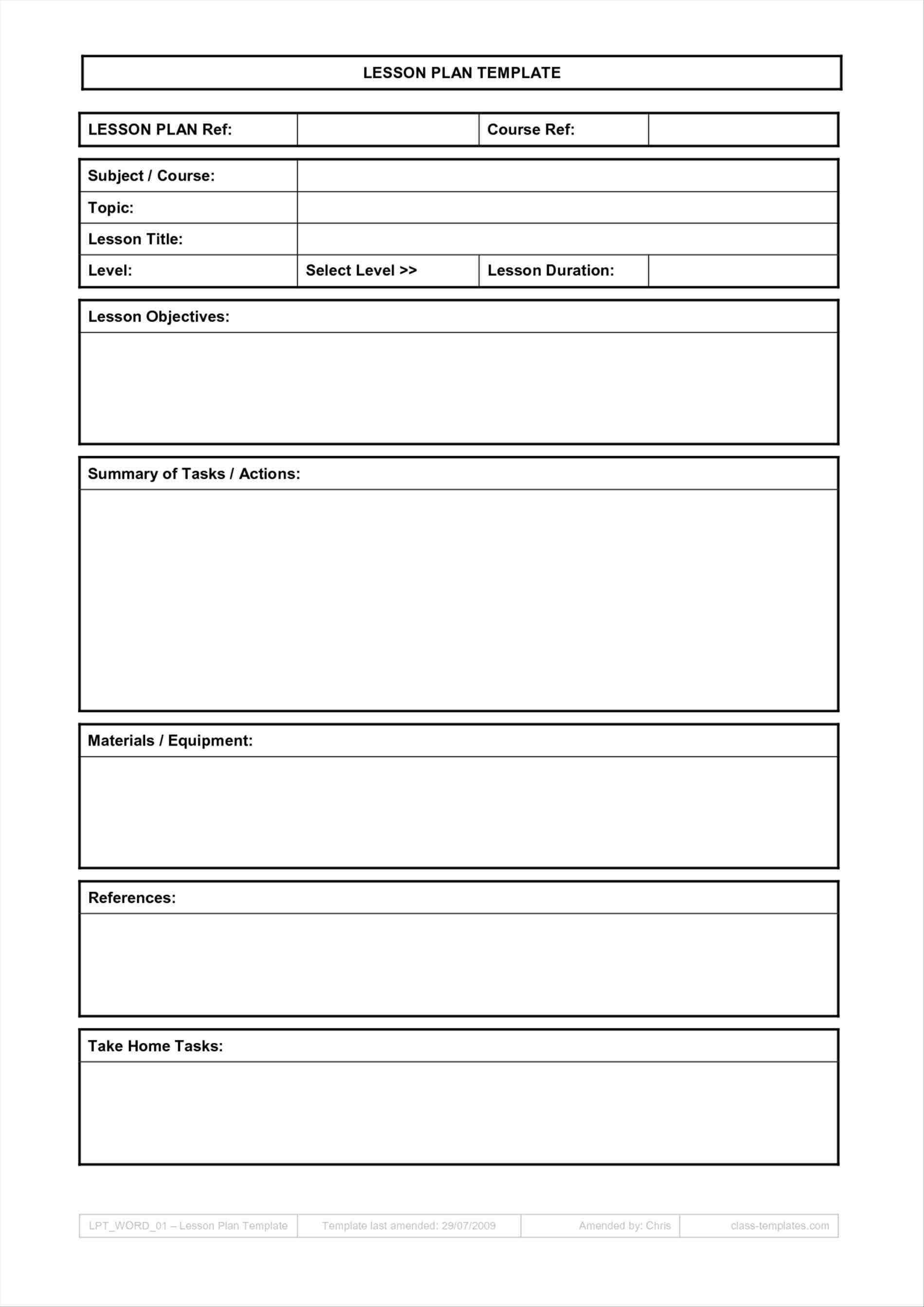 Common Core Lesson Plan Template High School In 2019 Intended For Teacher Plan Book Template Word
