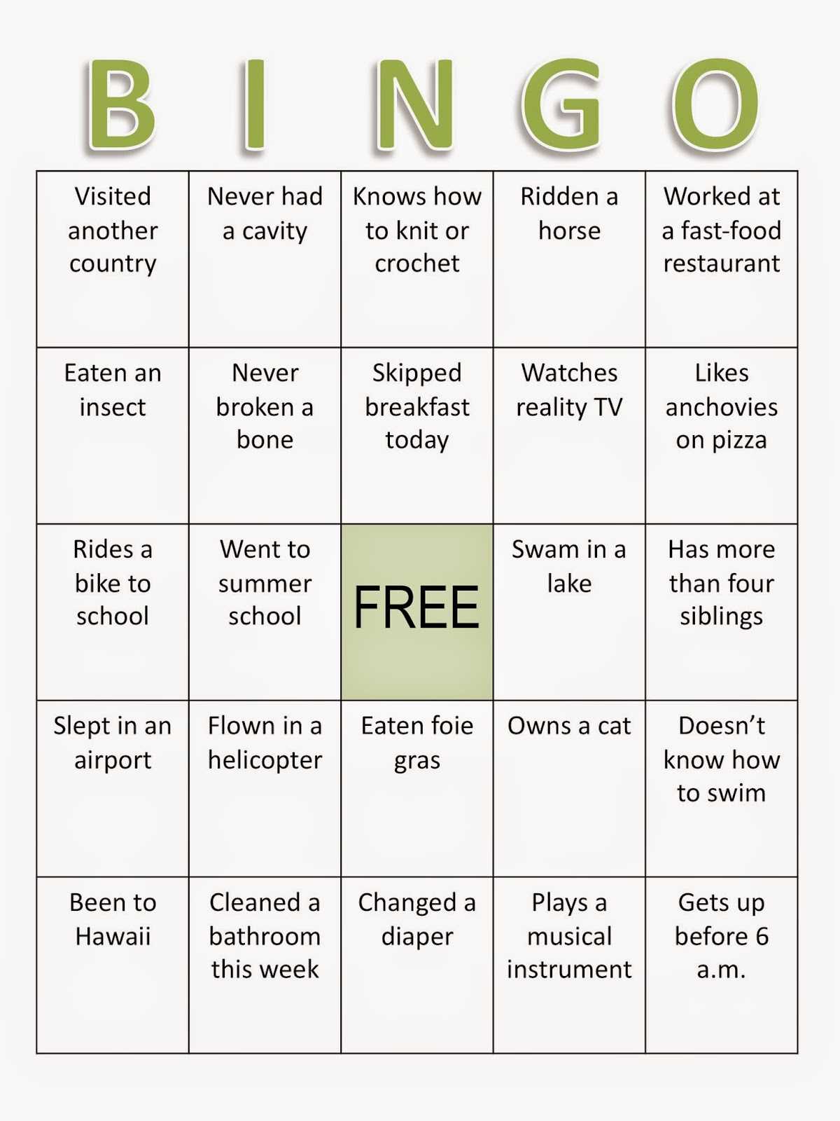 Composition Classroom: Back To School Bingo Ice Breaker In Ice Breaker Bingo Card Template