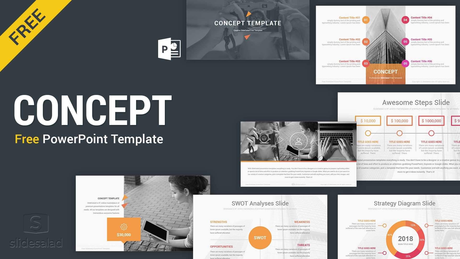 Concept Free Powerpoint Presentation Template – Free With Regard To Free Powerpoint Presentation Templates Downloads