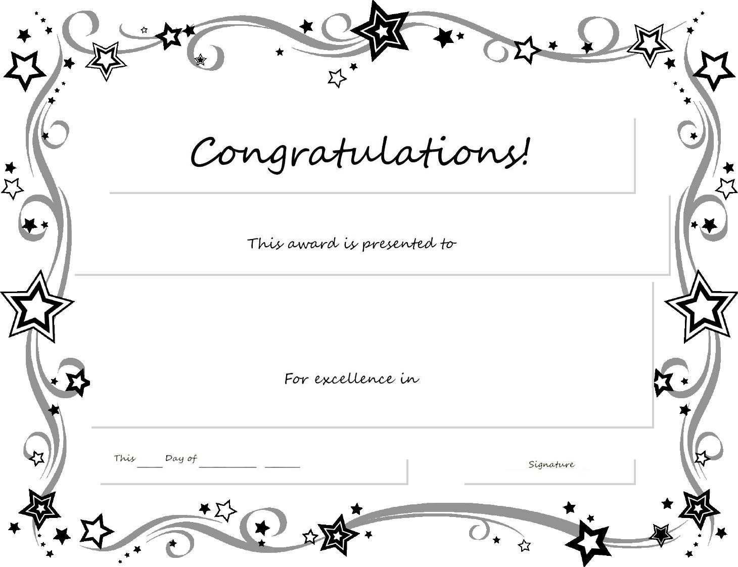 Congratulations Certificate Word Template - Erieairfair With With Congratulations Certificate Word Template