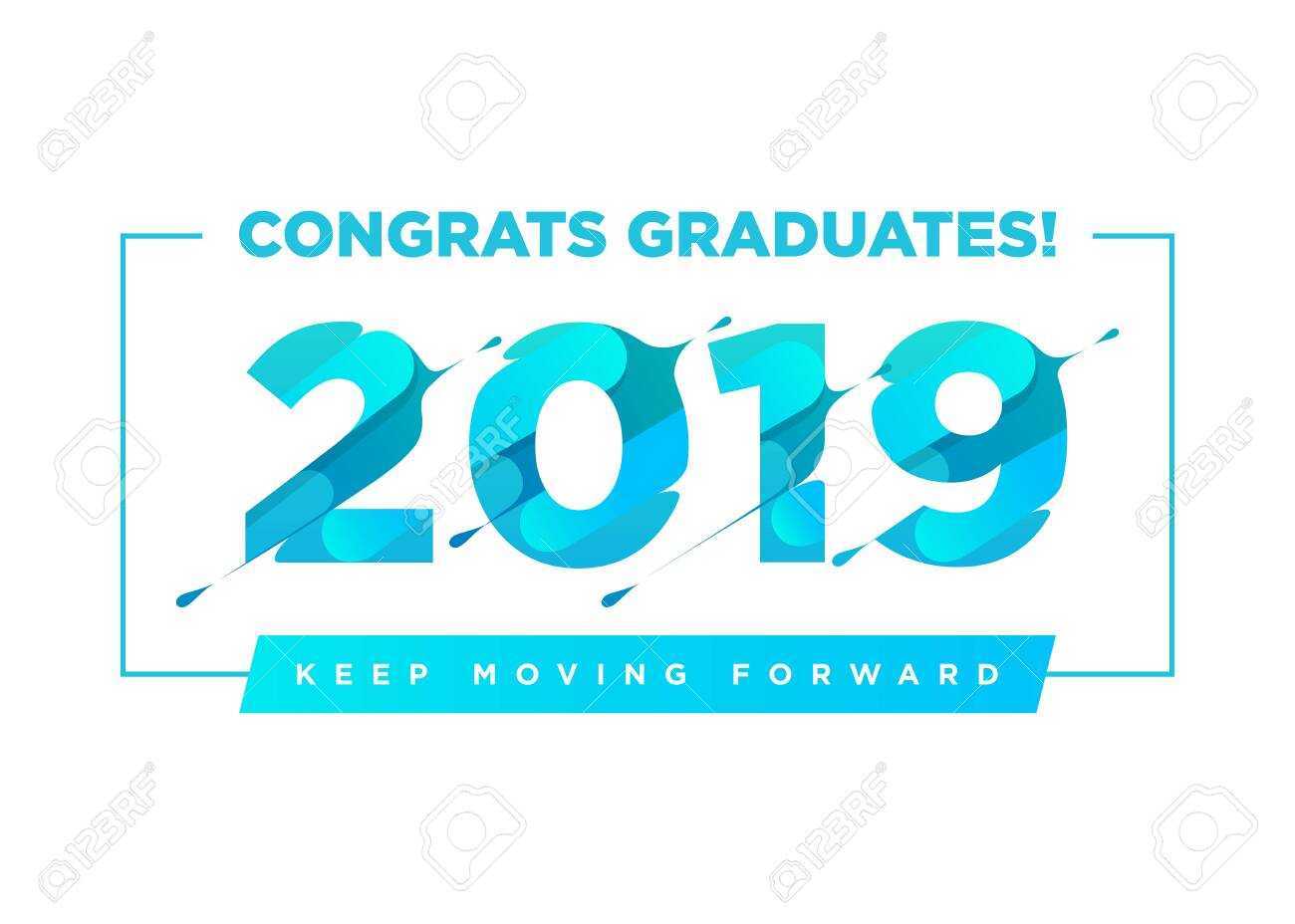 Congratulations Graduates Vector Logo. Graduation Background.. Regarding Graduation Banner Template