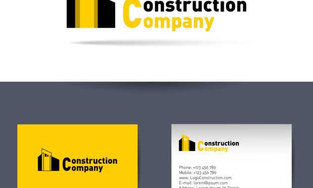 Construction Company Business Card Template for Construction Business Card Templates Download Free
