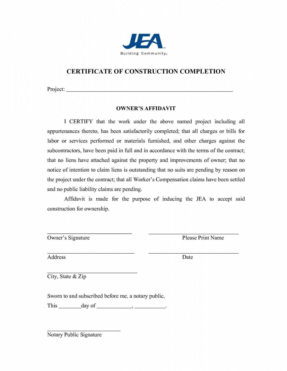 Construction Completion Certificate Template | Emetonlineblog Pertaining To Certificate Template For Project Completion