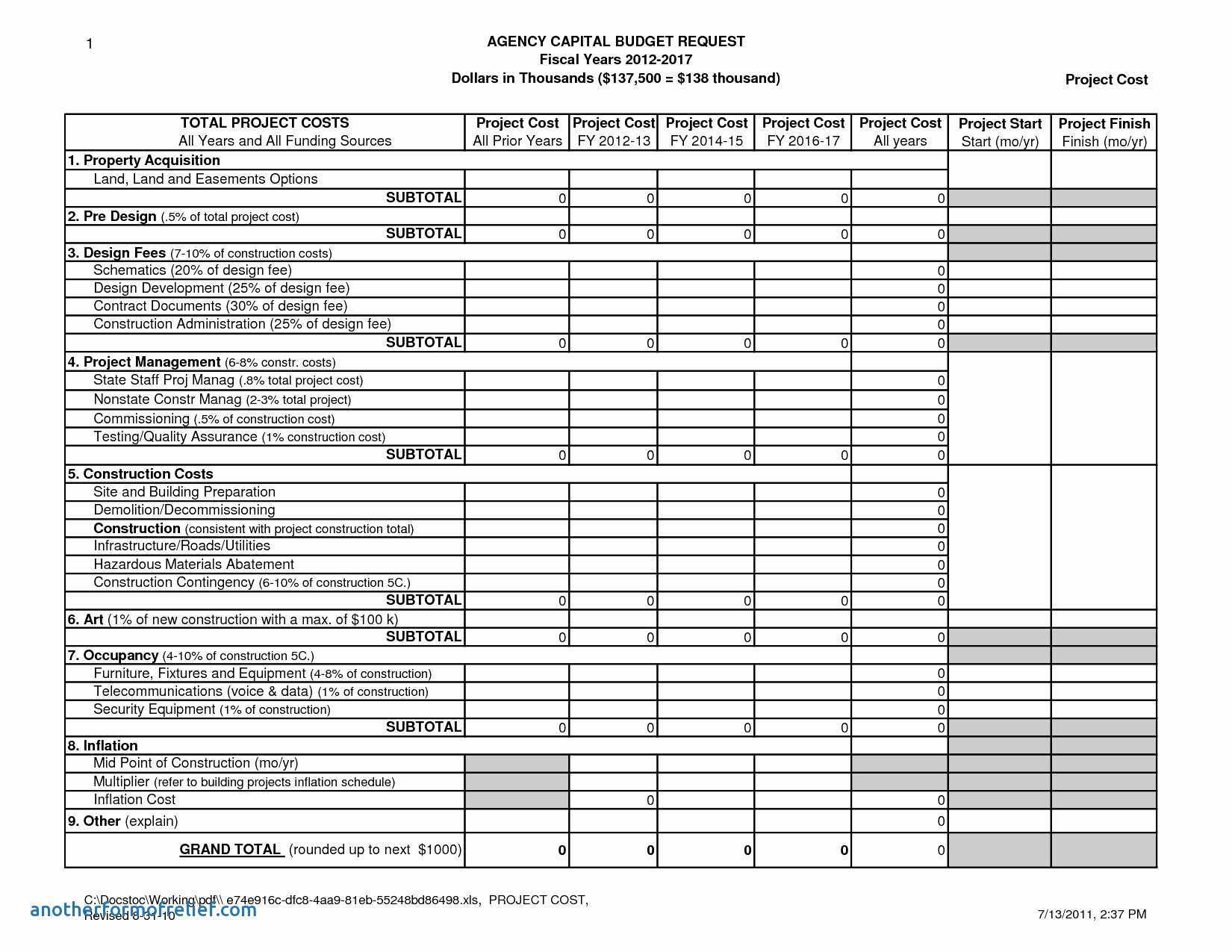 Construction Cost Report Template Excel Spreadsheet Pertaining To 