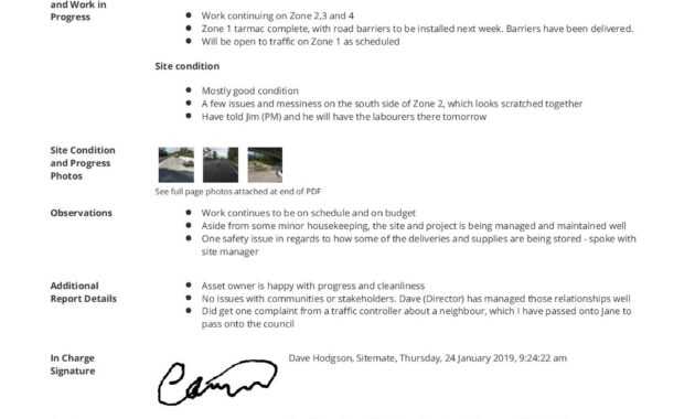 Construction Site Visit Report Template And Sample [Free To Use] pertaining to Customer Site Visit Report Template