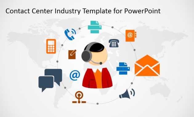 Contact Center Industry Powerpoint Template for Powerpoint Templates For Communication Presentation