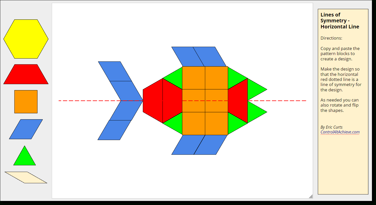 Control Alt Achieve: Pattern Block Templates And Activities Throughout Blank Pattern Block Templates