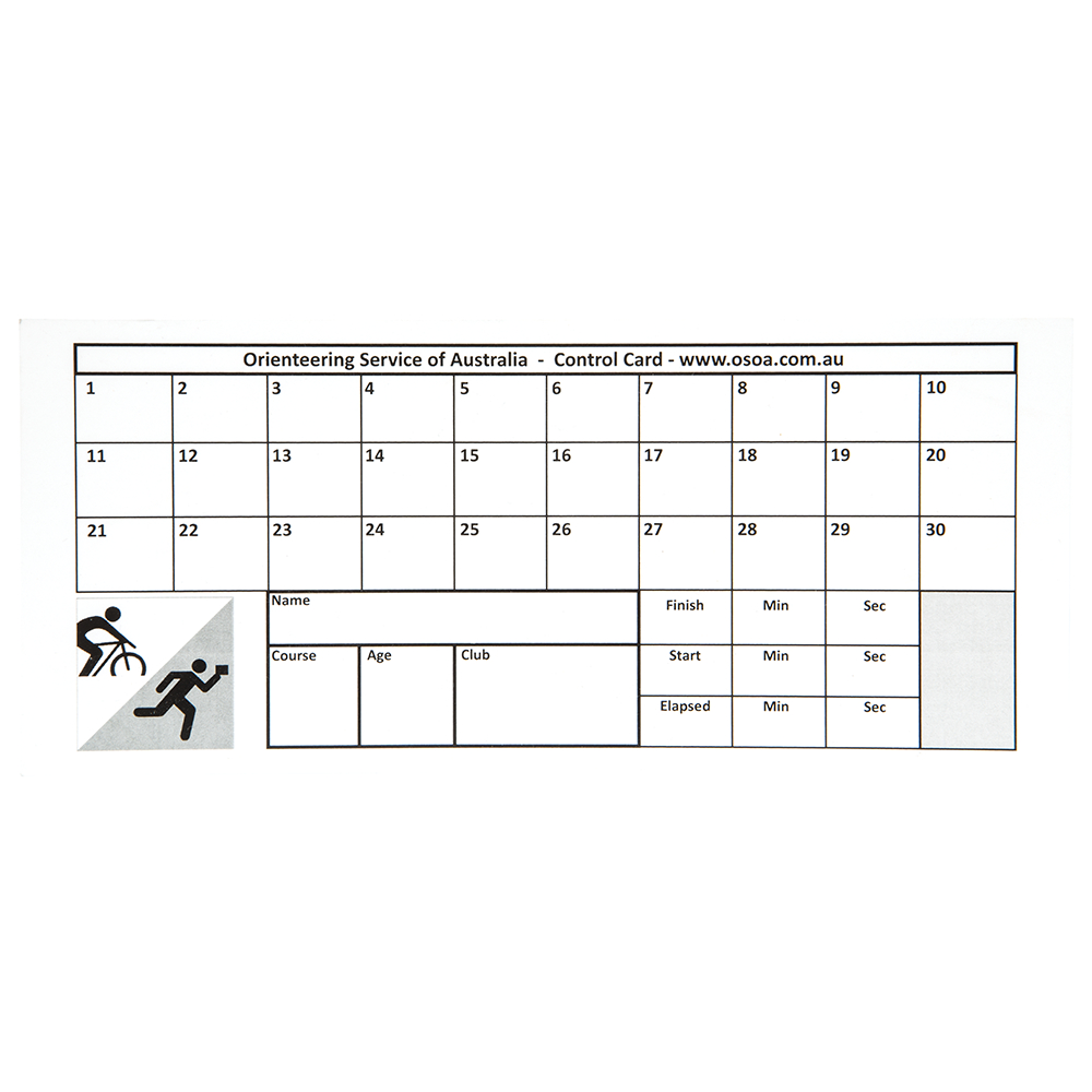 Control Punch Cards Within Orienteering Control Card Template