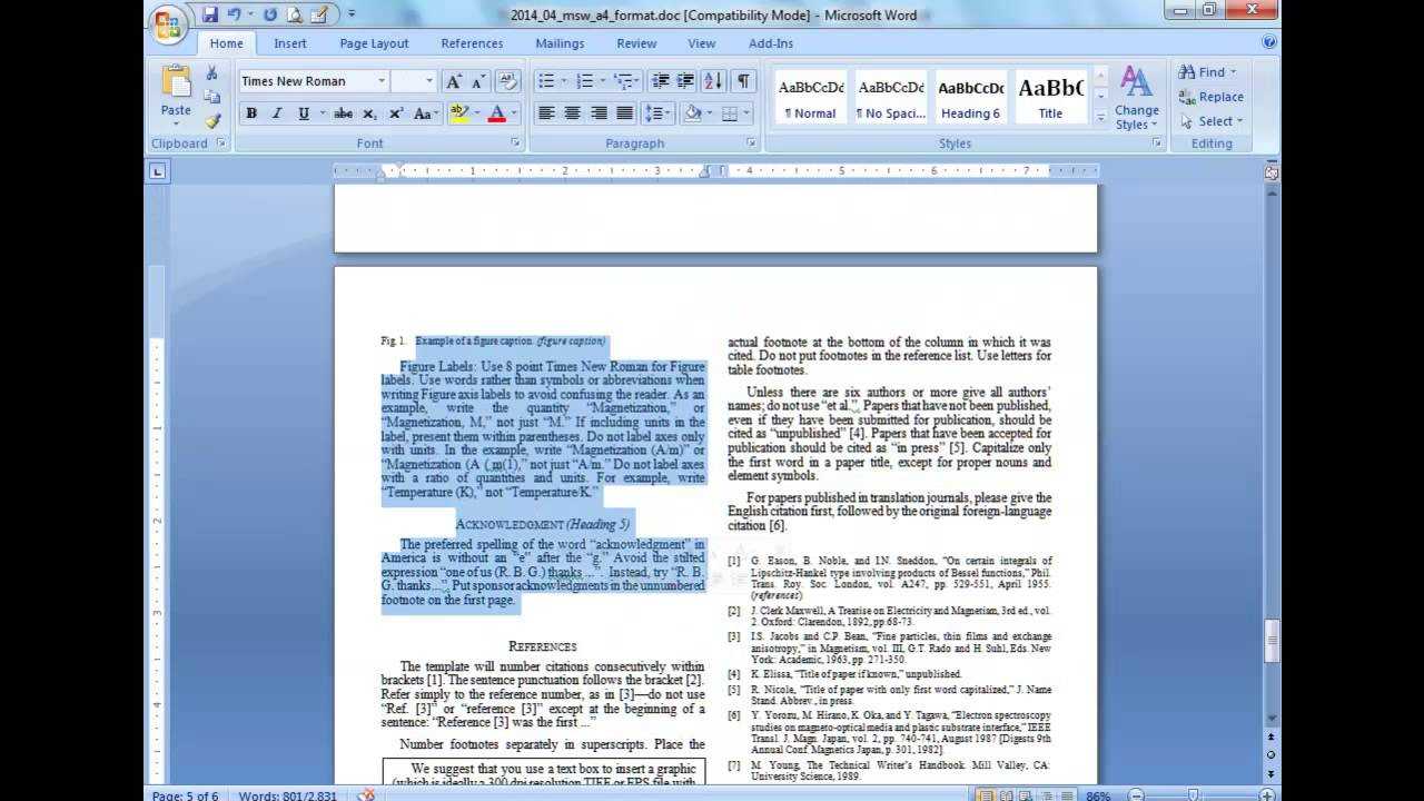 Convert A Paper Into Ieee - Quick Conversion Guide In Ieee Template Word 2007