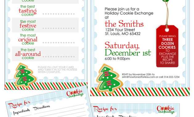 Cookie Exchange Party {Free Printables} - How To Nest For Less™ inside Cookie Exchange Recipe Card Template