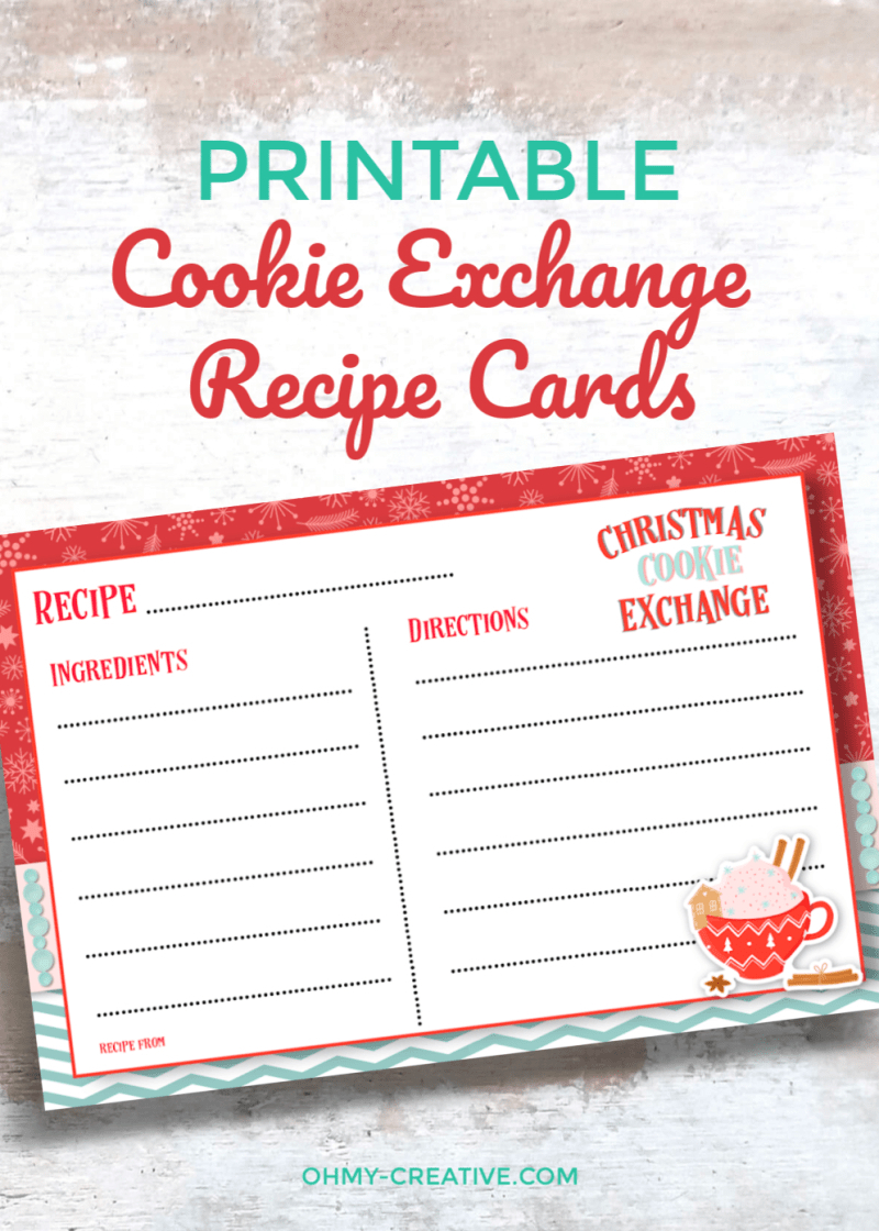 Cookie Exchange Recipe Card Template – Atlantaauctionco Pertaining To Cookie Exchange Recipe Card Template