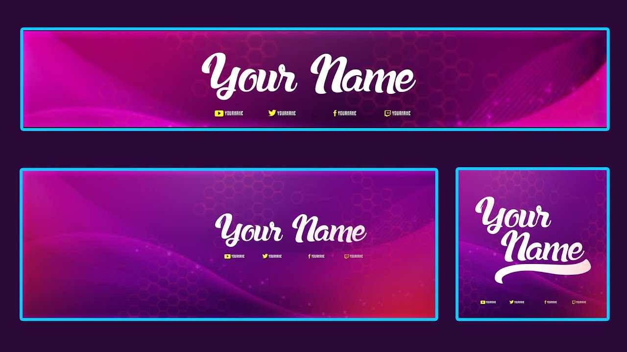Cool Youtube Banner Template Banner, Facebook Cover, Avatar ( Psd ) Free  2016 With Facebook Banner Template Psd