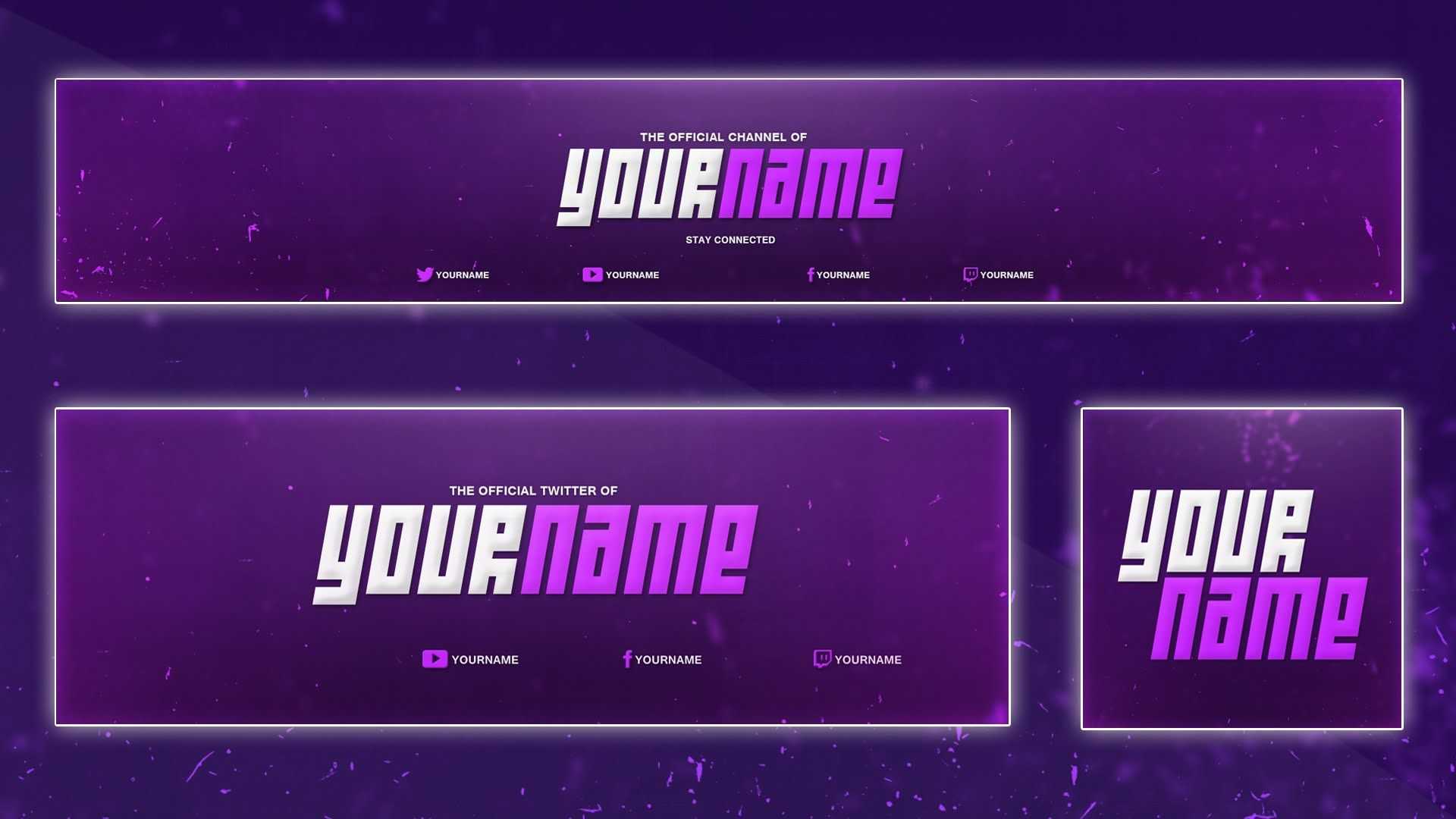 Cool Youtube Banner Template | Banner, Twitter Header For Twitter Banner Template Psd