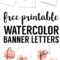 Coral Watercolor Banner Free Printable | Free Printables Pertaining To Free Bridal Shower Banner Template