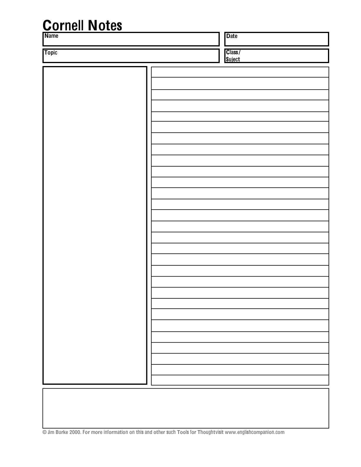 Cornell Notes Template Word Abq2Iv2D – وادي المشمش Pertaining To Cornell Note Template Word