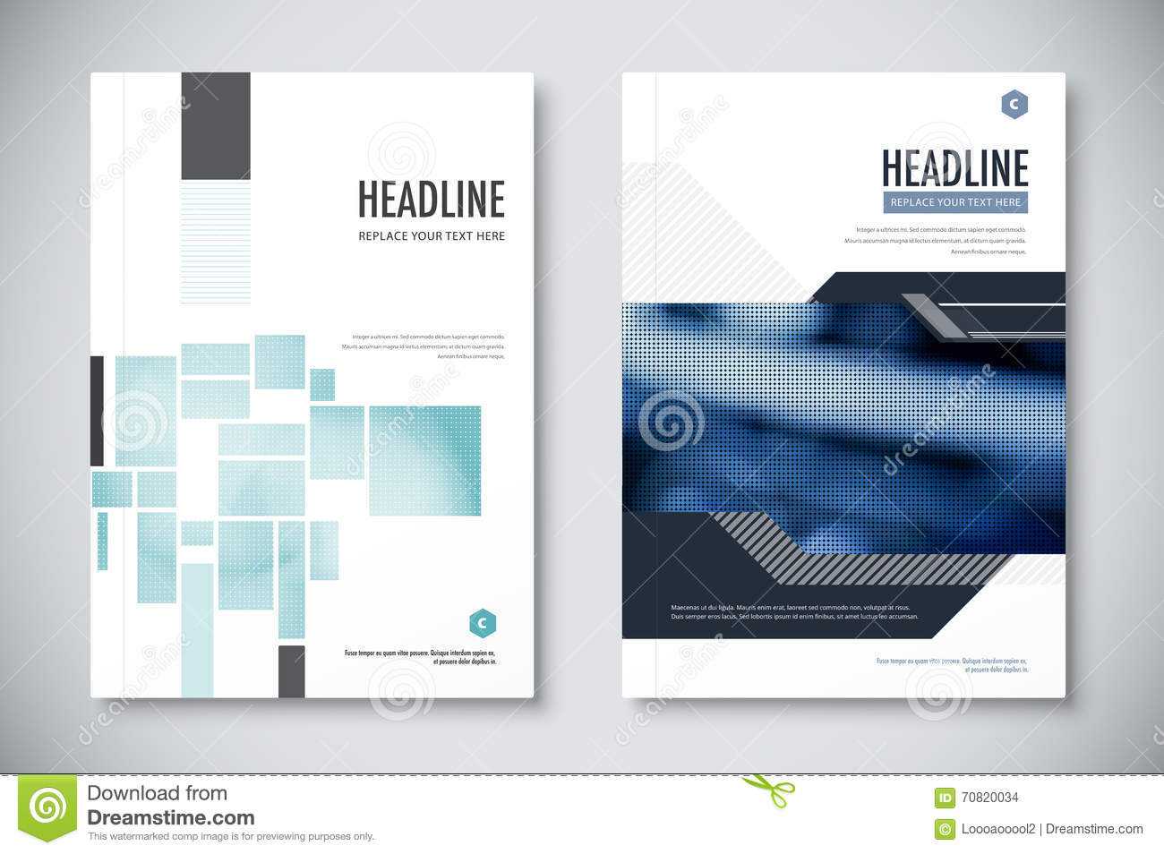 Corporate Annual Report Template Design. Corporate Business With Illustrator Report Templates