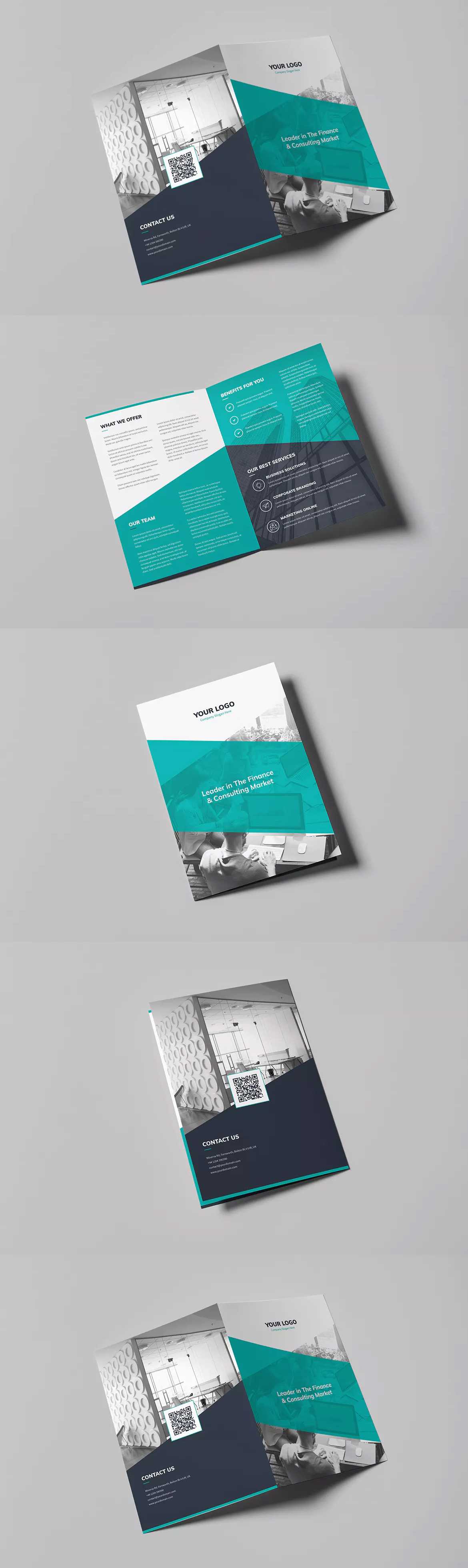 Corporate Bi Fold Brochure Template Psd A4 And Us Letter Throughout Letter Size Brochure Template