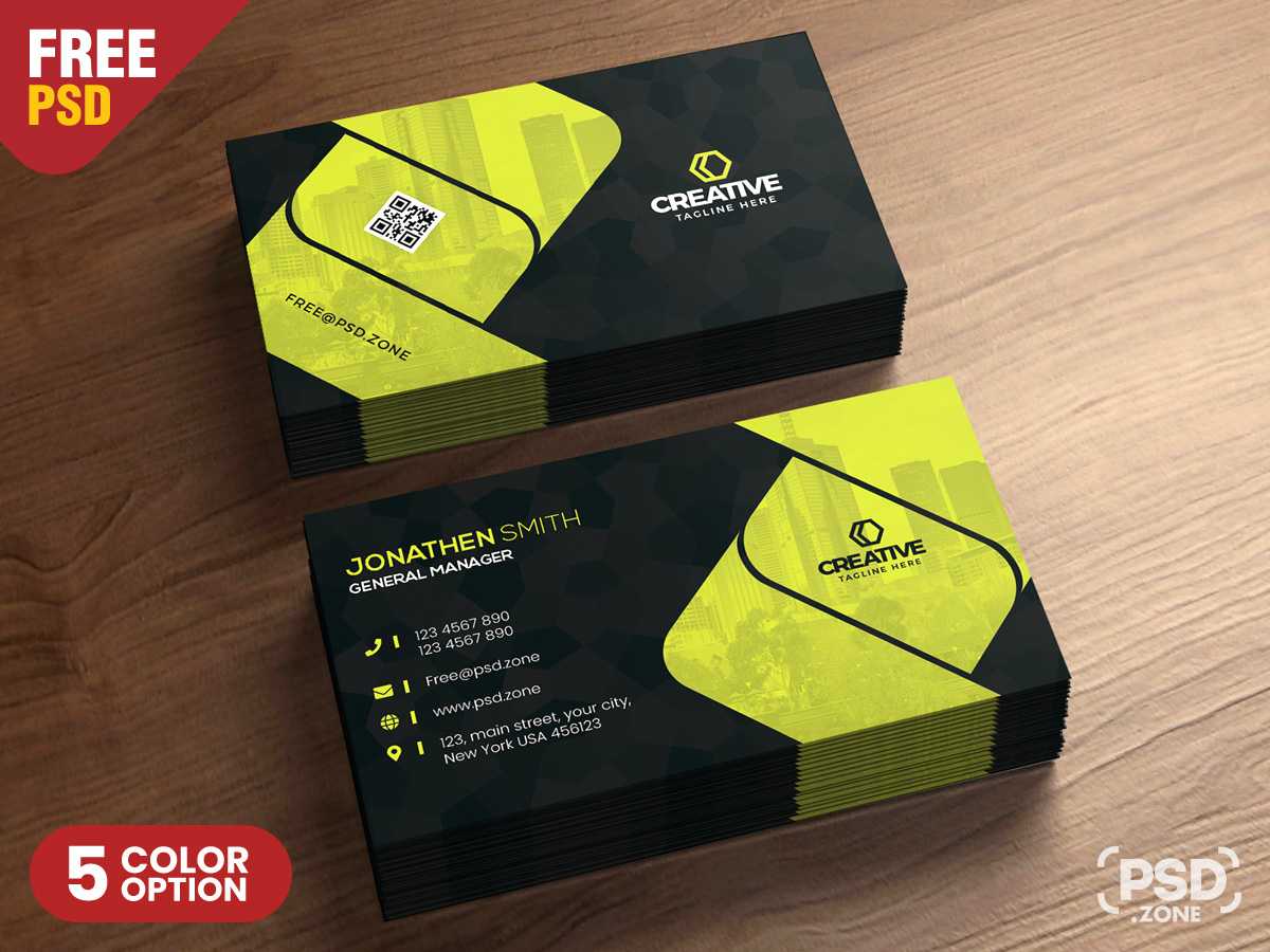 Corporate Business Card Design Psd – Psd Zone For Psd Visiting Card Templates