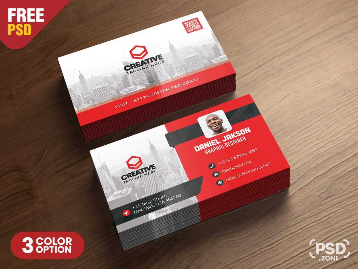 Corporate Business Card Psd Template – Psd Zone For Template Name Card Psd