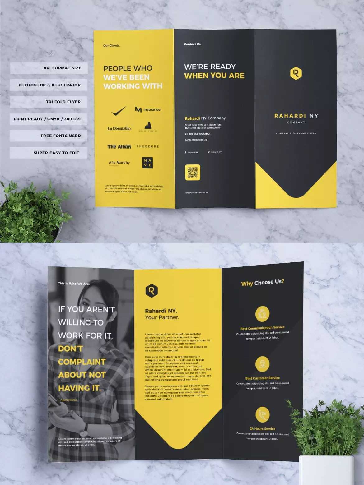 Corporate Business Tri Fold Brochure Template Psd, Ai, Eps Intended For Brochure 3 Fold Template Psd