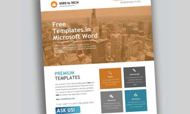 Corporate Flyer Design In Microsoft Word Free - Used To Tech throughout Templates For Flyers In Word