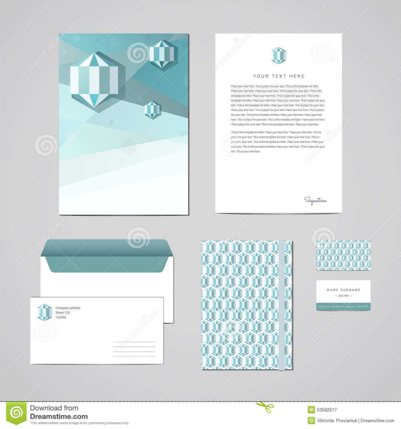 Corporate Identity Design Template. Documentation For Throughout Business Card Letterhead Envelope Template