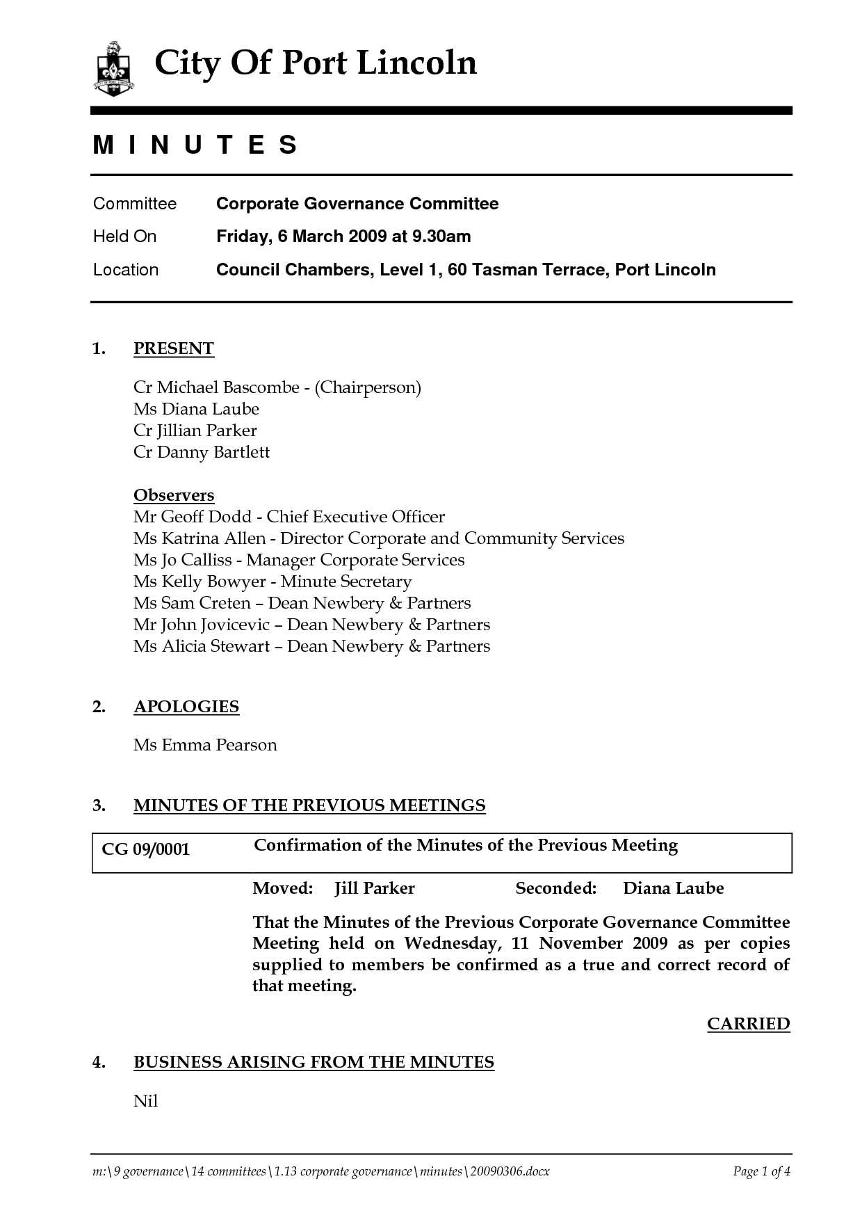 Corporate Meeting Minutes Template Pertaining To Corporate Minutes Template Word